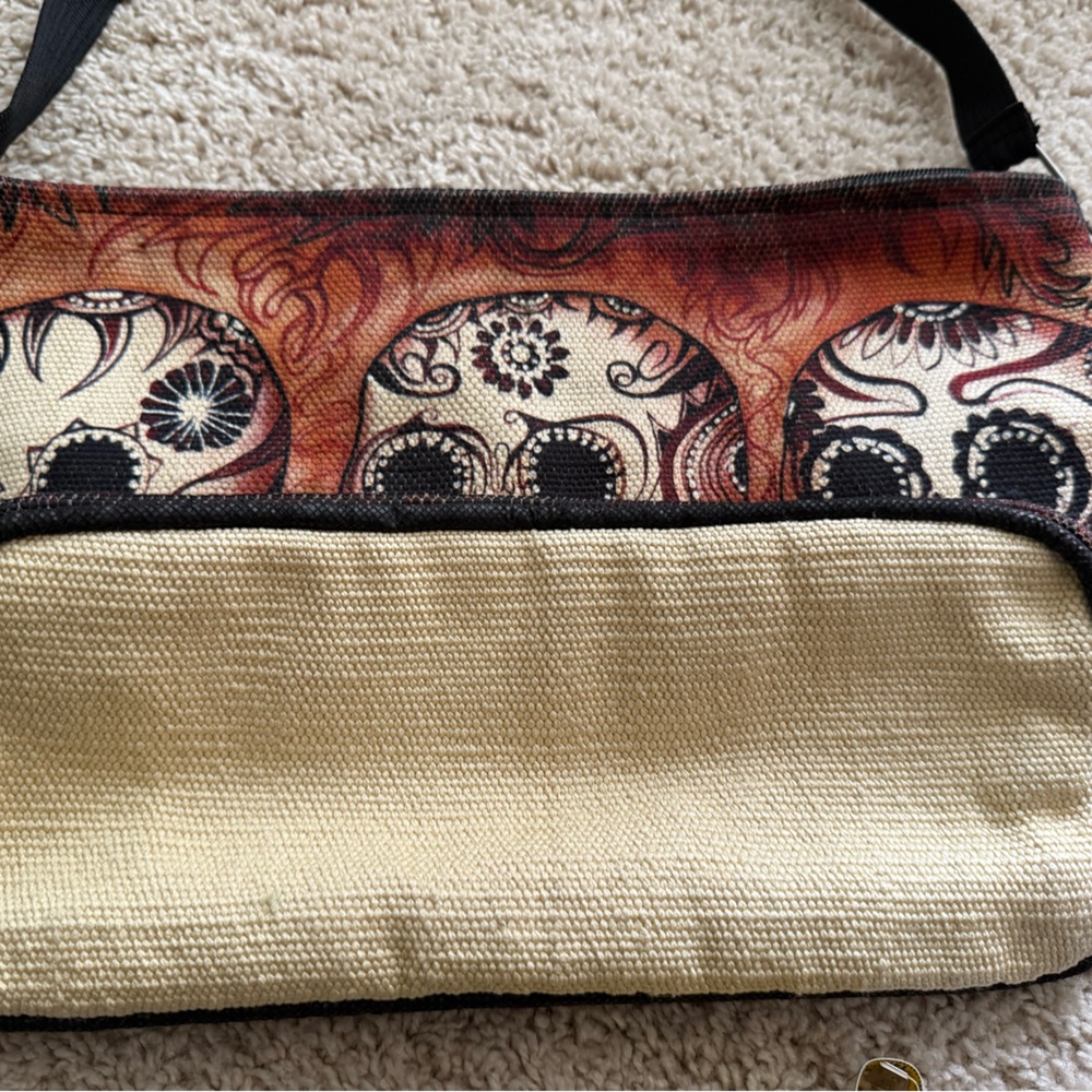 Sugar Skull Canvas Crossbody Bag NWOT - Picture 6 of 10